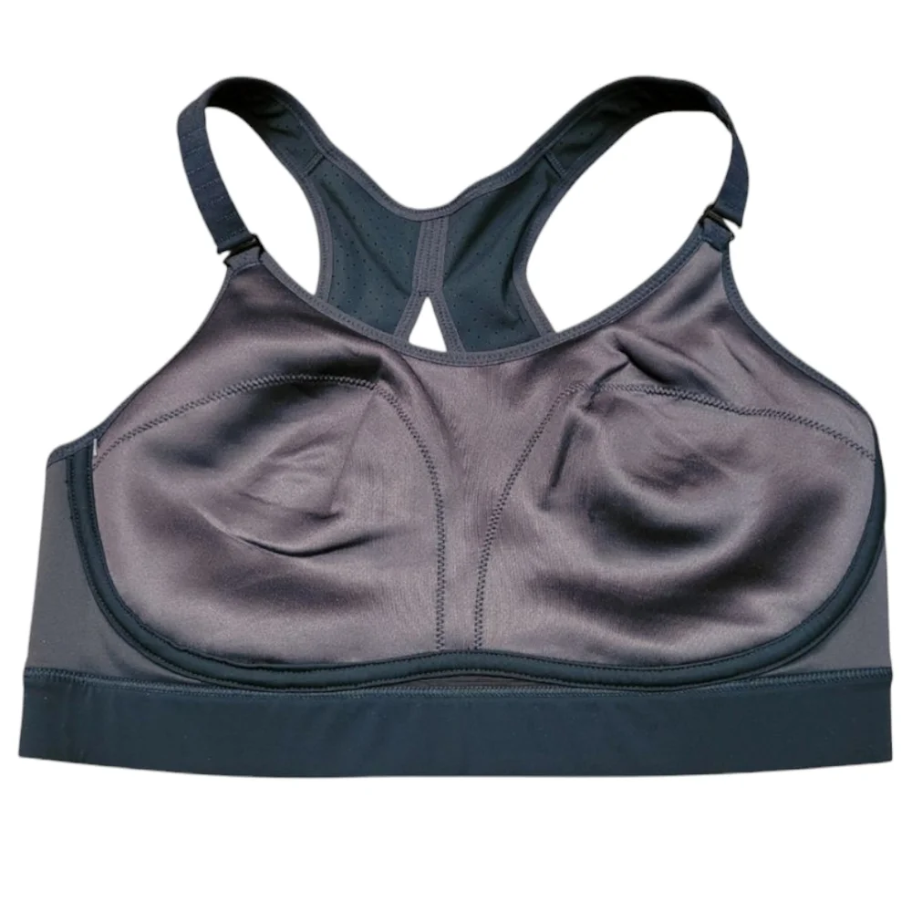 NEW SPANX Black Core High Impact Wireless Racerback Jersey Sports Bra 34C